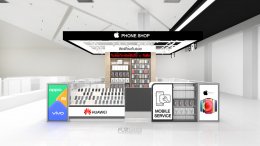 ออกแบบ ผลิต และติดตั้งร้าน : ร้าน iPhone Shop ห้างฯ โรบินสัน สกลนคร